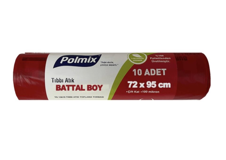 TIBBİ ATIK BATTAL BOY ÇÖP POŞETİ 72*95 10 RULO