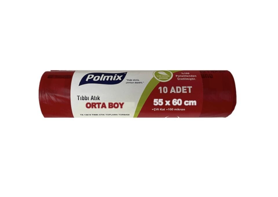 TIBBİ ATIK ORTA BOY ÇÖP POŞETİ 55*60 10 RULO